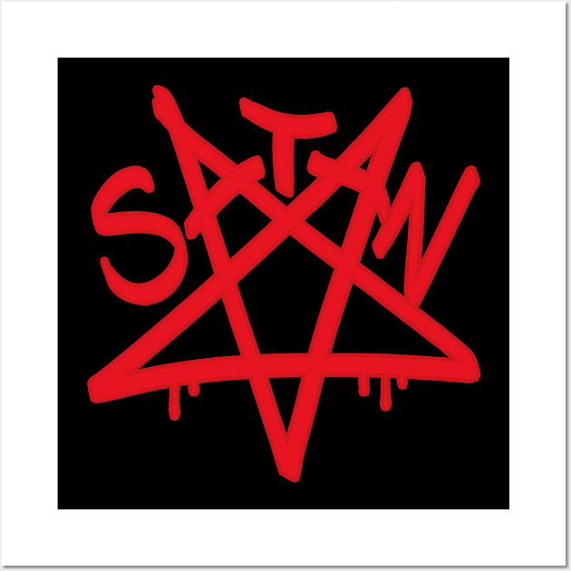 Star Of Satan Inverted Red Pentagram Wall Art by Creative Style